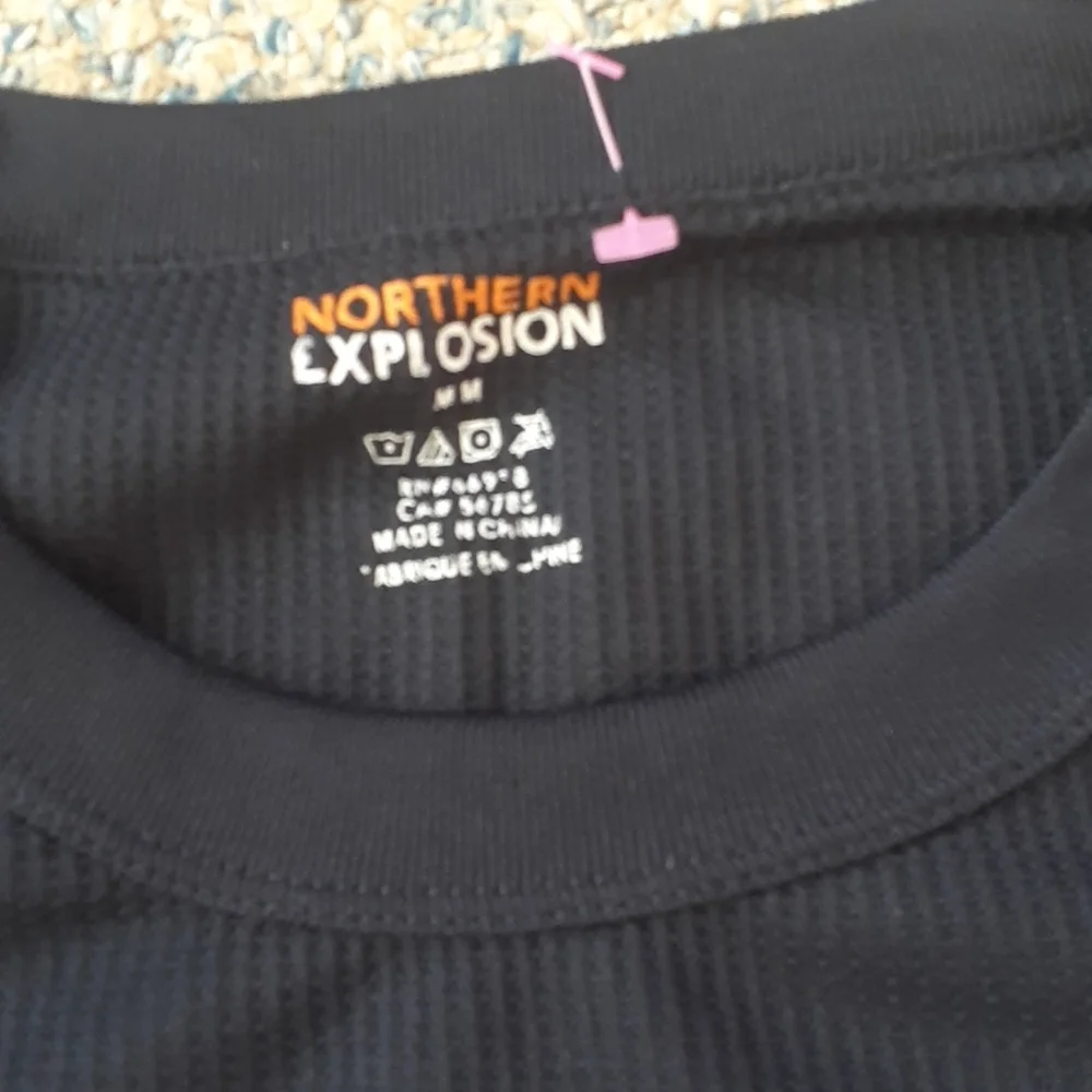 Northern Explosion Thermal Base Layer Set SIZE M Navy Waffle Knit Long Johns